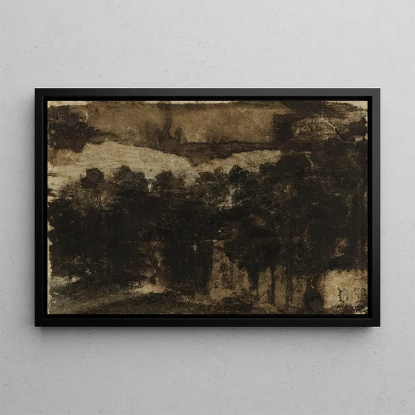 Baumvorhang am Wasserufer - Victor Hugo — gerahmtes Bild an der Wand