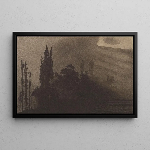 Souvenir d'un brouillard - Victor Hugo — gerahmtes Bild an der Wand