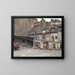 La cour de l'auberge du Cheval Blanc, rue Mazet - Victor Marec — gerahmtes Bild an der Wand