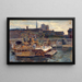 Die Arbeiten der U-Bahn am Pont Notre-Dame - Victor Marec — gerahmtes Bild an der Wand