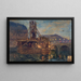 Die Arbeiten an der U-Bahn am Pont Saint-Michel - Victor Marec — gerahmtes Bild an der Wand