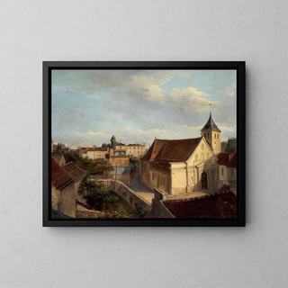 L'ancienne église de Belleville - Victor René Garson — gerahmtes Bild an der Wand