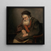 Alter Mann schlafend - Abraham Van Dijck — gerahmtes Bild an der Wand