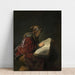 Reproduktion des Gemäldes Alte Frau liest - Rembrandt van Rijn