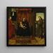 Jungfrau und Kind mit den Heiligen Hieronymus und Franziskus - Petrus Christus — gerahmtes Bild an der Wand