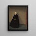 Eine alte Frau - Vilhelm Hammershøi — gerahmtes Bild an der Wand