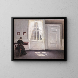 Vilhelm Hammershi - Interior in Strandgade Sunlight on the Floor.webp