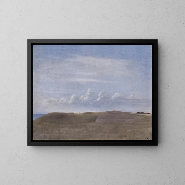 Landschaft - Vilhelm Hammershøi — gerahmtes Bild an der Wand