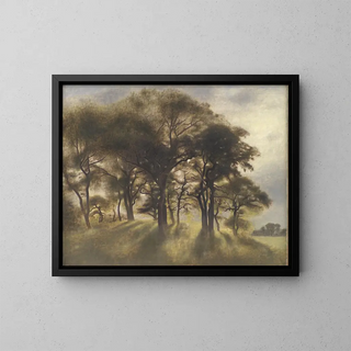 in der Nähe von Fortunen, Hirschpark von Jægersborg, nördlich von Kopenhagen - Vilhelm Hammershøi — gerahmtes Bild an der Wand