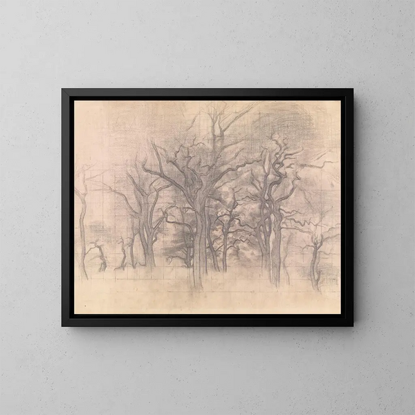 Eichen - Vilhelm Hammershøi — gerahmtes Bild an der Wand