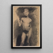 Junge nackte Junge, Modellstudie - Vilhelm Hammershøi — gerahmtes Bild an der Wand