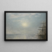 Sonne auf dem Meer - Vilhelm Hammershøi — gerahmtes Bild an der Wand