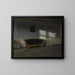 Licht der Sonne im Wohnzimmer III - Vilhelm Hammershøi — gerahmtes Bild an der Wand