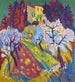 Villa Loverciana mit blühenden Bäumen - Hermann Scherer — Ansicht des Kunstwerks