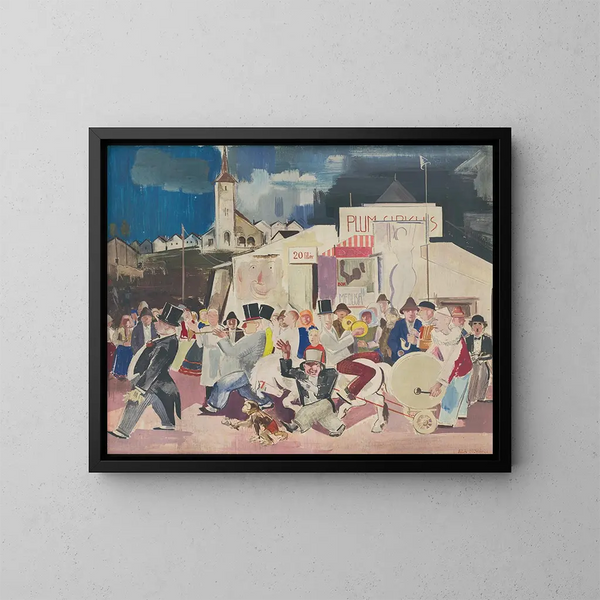Zirkus - Vilmos Aba-Novák — gerahmtes Bild an der Wand