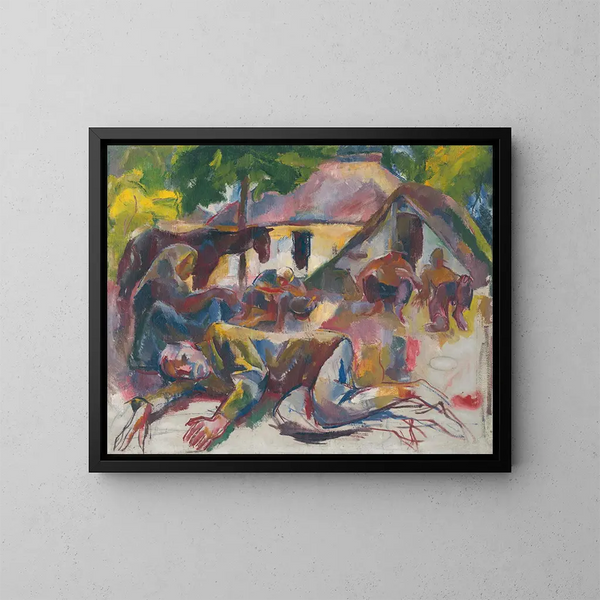 Gitanes au repos - Vilmos Aba-Novák — gerahmtes Bild an der Wand