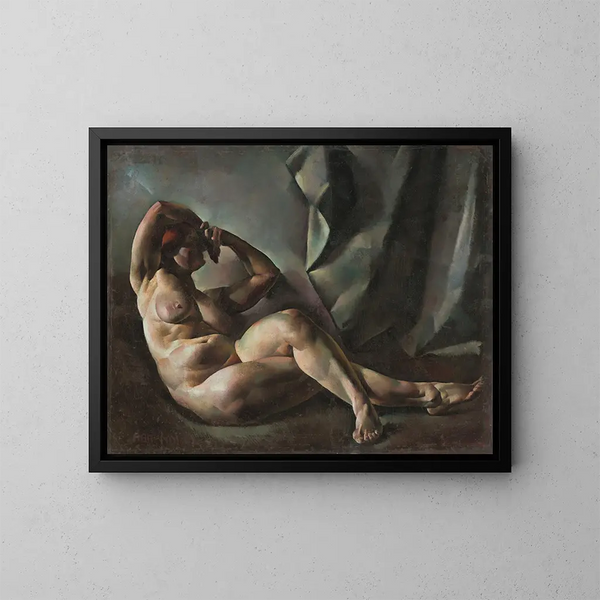 Akt des Tages - Vilmos Aba-Novák — gerahmtes Bild an der Wand