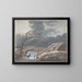 Winterlandschaft mit Schlittschuhläufern auf einem zugefrorenen Kanal - Vincent Jansz van der Vinne — gerahmtes Bild an der Wand