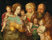 Die Heilige Verwandtschaft: Anne und Joachim mit Maria Cléophas und ihren vier Söhnen - Vincent Sellaer — Ansicht des Kunstwerks