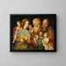 Die Heilige Verwandtschaft: Anne und Joachim mit Maria Cléophas und ihren vier Söhnen - Vincent Sellaer — gerahmtes Bild an der Wand