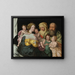 Die Jungfrau mit Kind mit heilige Elisabeth und anderen Mitgliedern der Heiligen Familie - Vincent Sellaer — gerahmtes Bild an der Wand