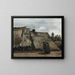 Eine Bäuerin, die vor ihrem Häuschen gräbt - Vincent van Gogh — gerahmtes Bild an der Wand