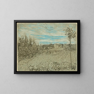 Vincent van Gogh - Cottages with a Woman Working in the Middle Ground.webp