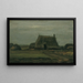 Ferme avec des tas de tourbe - Vincent van Gogh — gerahmtes Bild an der Wand