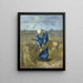 Bauernbild, das Garben verbindet - Vincent van Gogh — gerahmtes Bild an der Wand