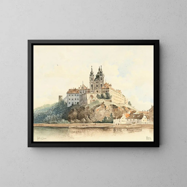 Abtei Melk an der Donau - Vincenz Hawlicek — gerahmtes Bild an der Wand