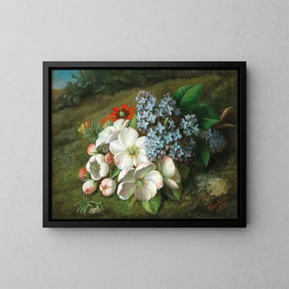 Vincenz Loos - Apple Blossom with Lilacs and Summer Adonis.webp