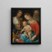 Die Jungfrau mit Kind mit den Heiligen Augustinus, Johannes dem Evangelisten und Joseph - Vincenzo Rustici — gerahmtes Bild an der Wand