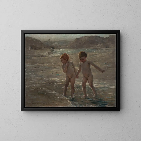 In der reinen Luft - Virginie Demont-Breton — gerahmtes Bild an der Wand