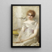 Portrait einer jungen Frau - Vittorio Matteo Corcos — gerahmtes Bild an der Wand