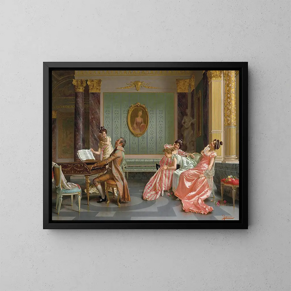 Le Récital - Vittorio Reggianini — gerahmtes Bild an der Wand