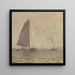 Segelboot und Boot auf der Elbe - Henning Edens — gerahmtes Bild an der Wand