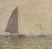 Segelboot und Boot auf der Elbe - Henning Edens — Ansicht des Kunstwerks