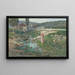 Landschaft mit einer Gänsehirte - Vojtech Angyal — gerahmtes Bild an der Wand
