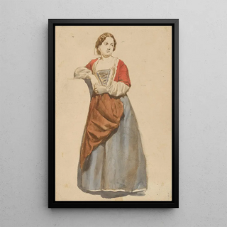 Vojtech Klimkovi - Standing woman in Albanian traditional costume.webp