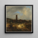 Ansicht von Egmond aan Zee - Jacob van Ruisdael — gerahmtes Bild an der Wand