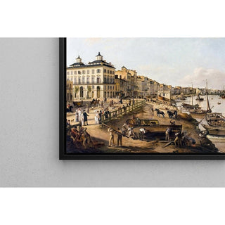 Vue d'une partie du port et des quais de Bordeaux par Pierre Lacour | Reproduction Tableau Décoration murale affiche copie
