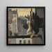 Ansicht der Stadt mit Stillleben - Hugo Salmson — gerahmtes Bild an der Wand