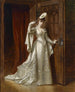 Dame elegante en damassé weißes Kleid - Władysław Bakałowicz — Ansicht des Kunstwerks