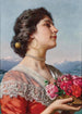 Junge Blumenverkäuferin - Władysław Czachórski — Ansicht des Kunstwerks