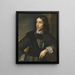 Portrait eines Gentlemans - Wallerant Vaillant — gerahmtes Bild an der Wand