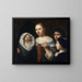 Portrait einer jungen Frau mit drei Kindern - Wallerant Vaillant — gerahmtes Bild an der Wand