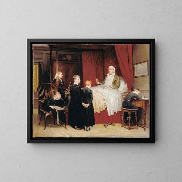 Leçons d'autrefois au Dulwich College - Walter Charles Horsley — gerahmtes Bild an der Wand