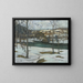 Fluss unter Schnee - Walter Elmer Schofield — gerahmtes Bild an der Wand