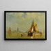 Im Hafen von Dordrecht, Niederlande - Walter Franklin Lansil — gerahmtes Bild an der Wand