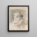 John Hughes 1865-1941 Bildhauer gegen seine Skulptur von Orpheus und Eurydike - Walter Frederick Osborne — gerahmtes Bild an der Wand
